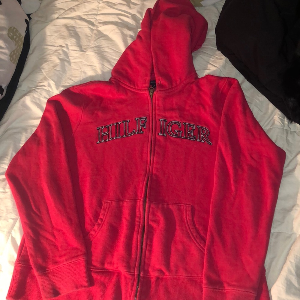Red Authentic Tommy Hilfiger Hoodie
